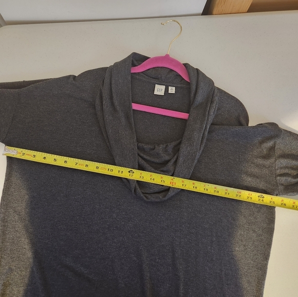Gap Dark Gray Super Soft Cowl Neck Tunic Long Sleeve Knit Top Sweater XL Tall - Picture 6 of 8